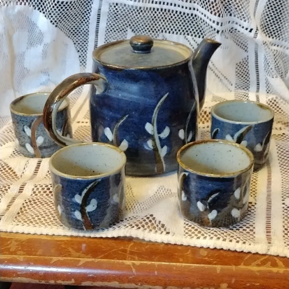 Vintage Japanese earthenware tea set